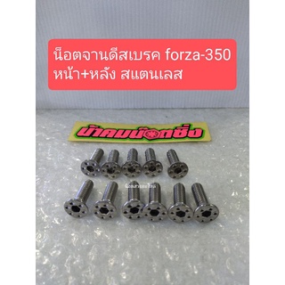 น้าคมน็อตซิ่ง น็อตจานเดิม forza-350 หน้า+หลัง สแตนเลส ราคาต่อ1ชุด