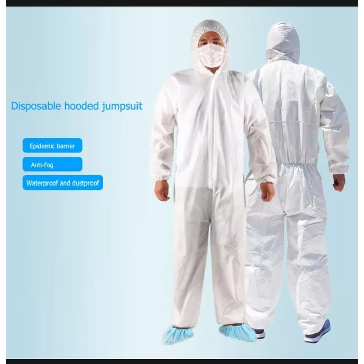 พร้อมส่ง!! ชุด PPE ป้องกันเชื้อโรคและละอองเคมี60 กรัม