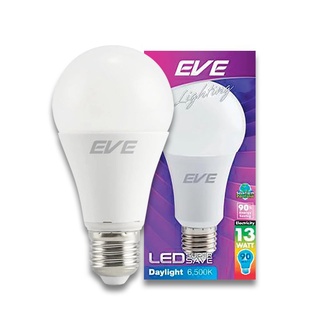 Therichbuyer  หลอดไฟ LED 13 วัตต์ Daylight EVE LIGHTING รุ่น SUPER SAVE A65 E27