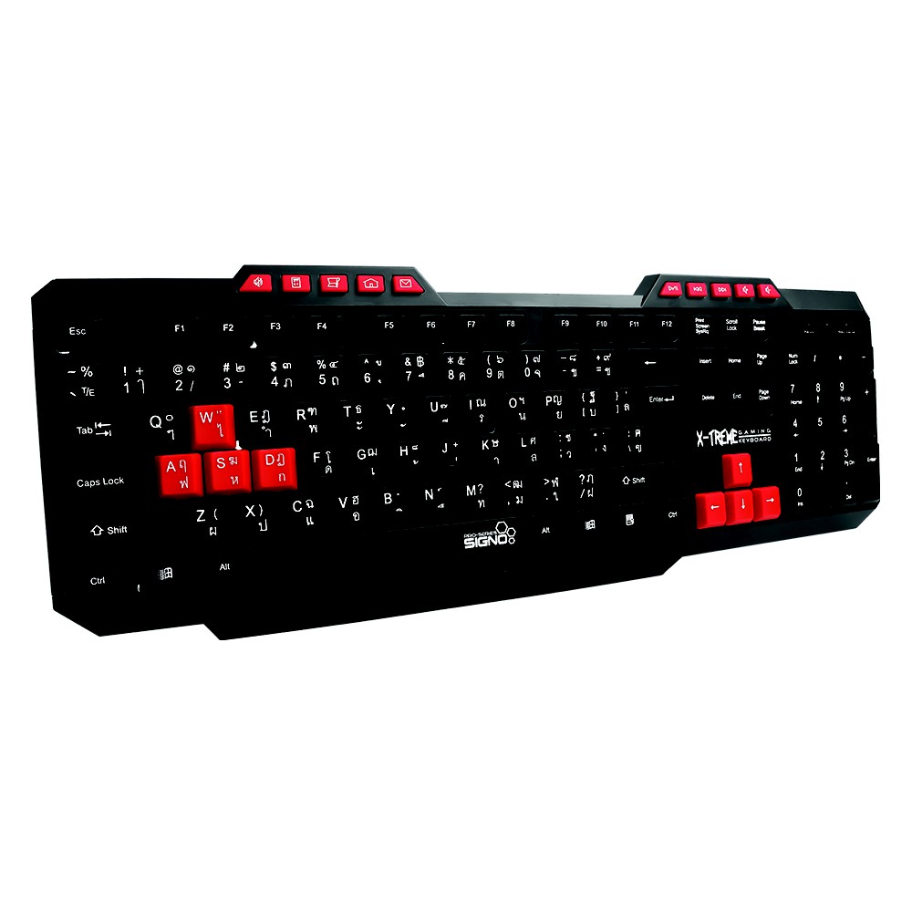 SIGNO Gaming Keyboard Rubber Dome รุ่น KB-709 (คีย์บอร์ด)