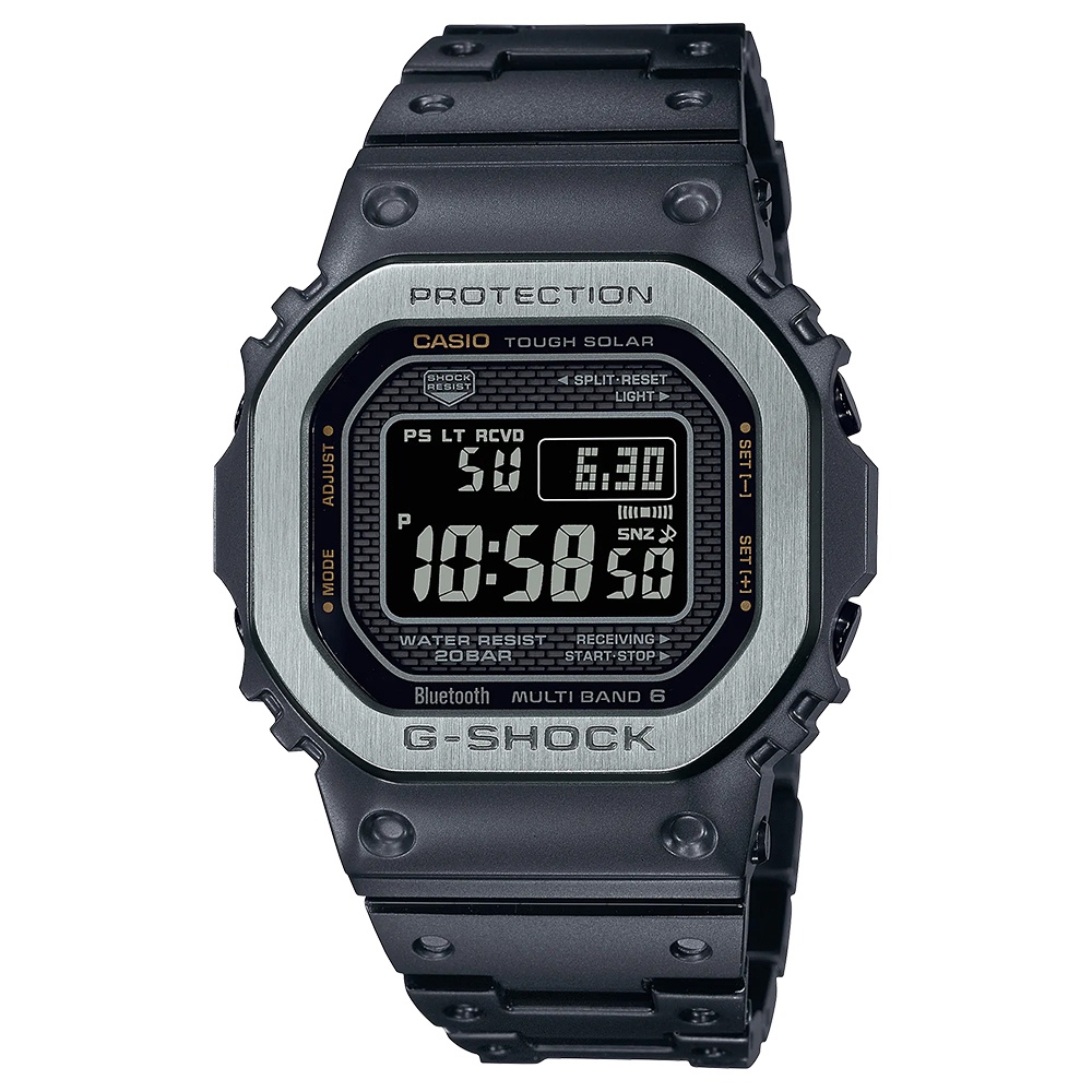 Casio G-Shock นาฬิกาข้อมือผู้ชาย สายสเตนเลสสตีล รุ่น GMW-B5000,GMW-B5000MB,GMW-B5000MB-1