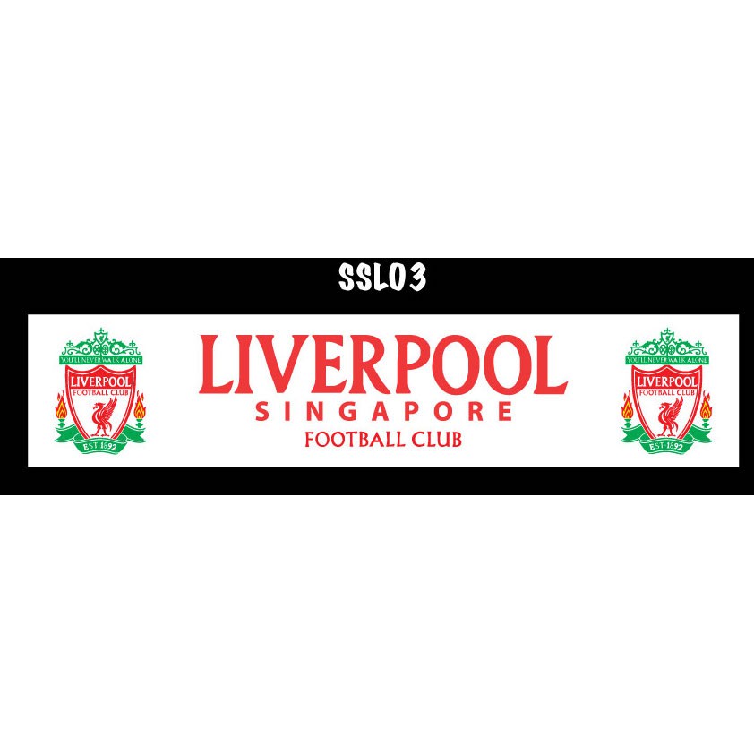 SSL Car Decal ฟุตบอลทีมฟุตบอล Club Liverpool 28 x 6 ซม. Youll Never Walk Alone super ฟุตบอลยาวรถด้าน