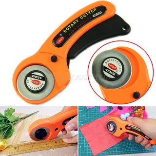 Rotary Cutter 45 mm มีดคัตเตอร์โรตารี่ คัทเตอร์ โรตารี่ 4.5 ซม. วงกลม ขนาดใหญ่ ตัดผ้า หนัง กระดาษ