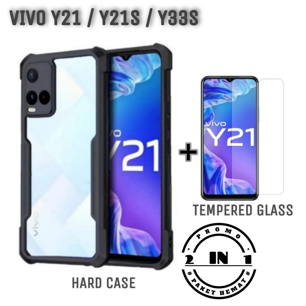 LAYAR Vivo Y21t / Vivo Y21a / Vivo Y21e / Vivo Y21 / Vivo Y21s / Vivo Y33s กันกระแทกฟิวชั่นฟรีกระจกเ