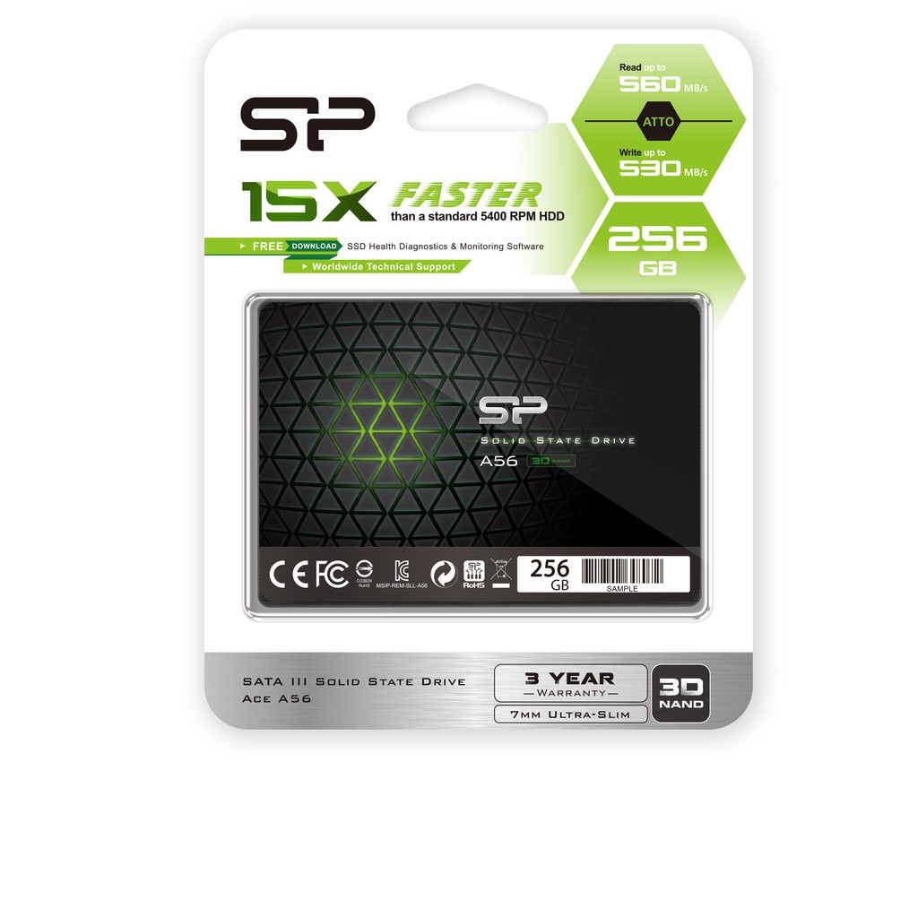SSD ACE SP A56 128GB, 256GB,512GB และ 1TB / A58 512GB และ 1TB 2.5" III SILICON POWER (R 560 : W 530)