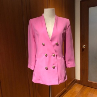 Jacket สูท CPS สีชมพู ผ้าดี ใหม่ ซักเก็บอย่างดีค่ะ size S