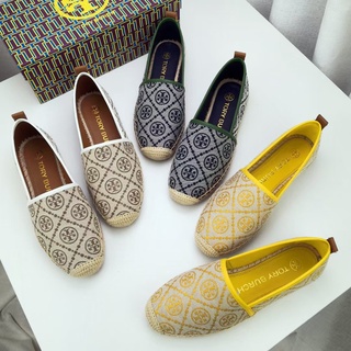 รองเท้า TB espadrilles หนังแท้