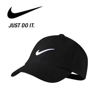 หมวกแฟชั่น หมวกผ้าฝ้าย สีทึบหมวกเบสบอลหมวกกลางแจ้งหมวกบังแดด Nike Unisex Hat