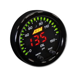 เกจวัดแรงดันน้ำมันเครื่อง AEM X-SERIES OIL PRESSURE GAUGE 0~150 ปอนด์ / 0~10 บาร์ (30-0307)