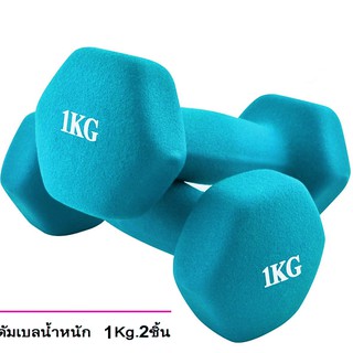 ดัมเบล 1 Kg  แพ็คคู่  (สีฟ้า) dumbell dumbbell