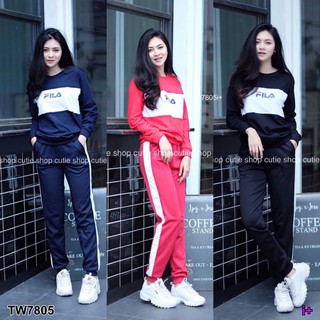 Set Fila เสื้อแขนยาว+กางเกงวอมขายาว