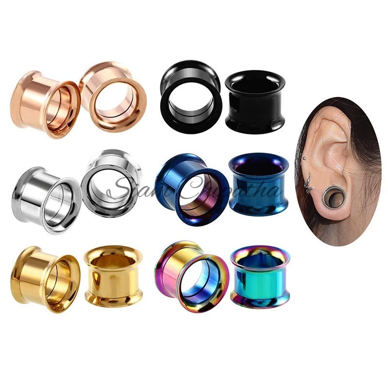 ✪จิวระเบิดหู จิวปากแตรสแตนเลสแท้ 6 - 20mm✪ EAR EXPANDER (SS.01) ✪ Ear expander Stainless Steel Jewelry - 1 Piece