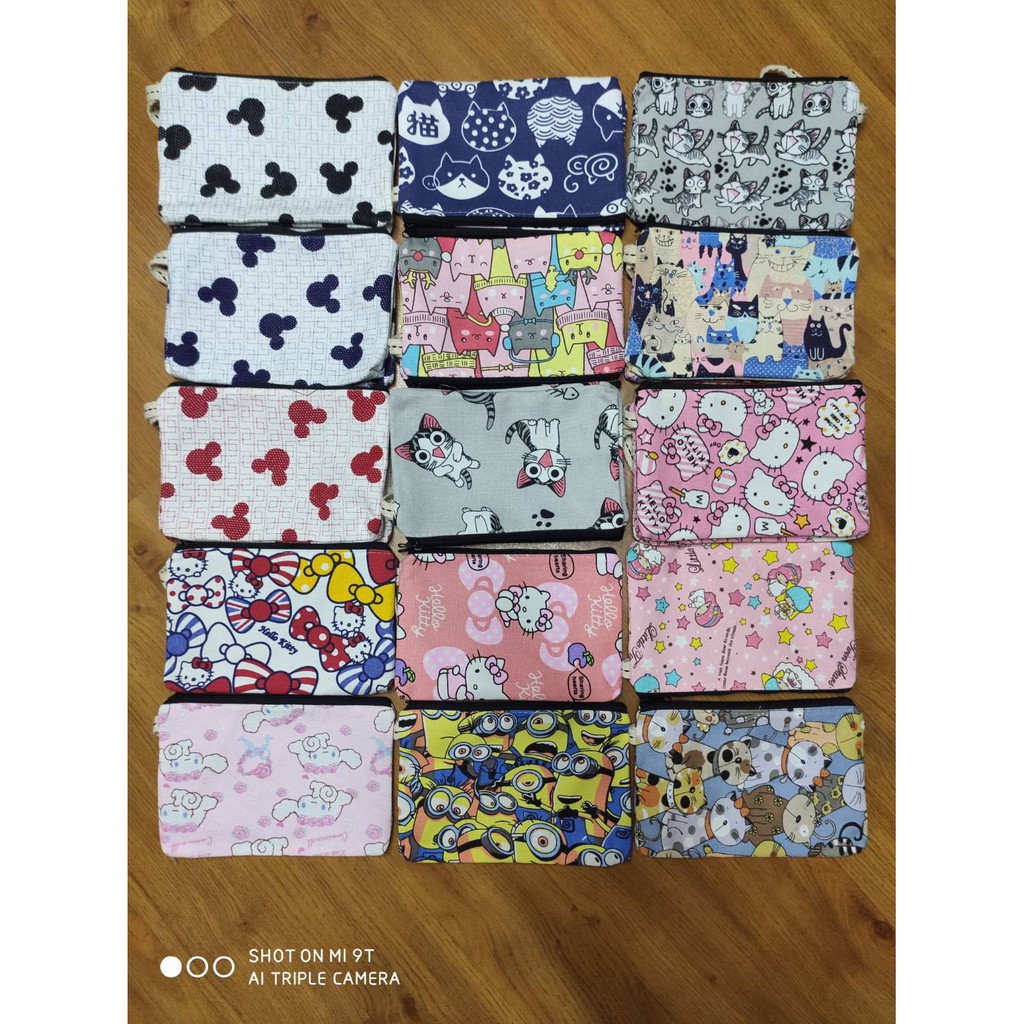 กระเป๋าซิปใส่ของเอนกประสงค์ พิมพ์ลายสวยงาม ใส่ได้หลายอย่าง พร้อมส่ง