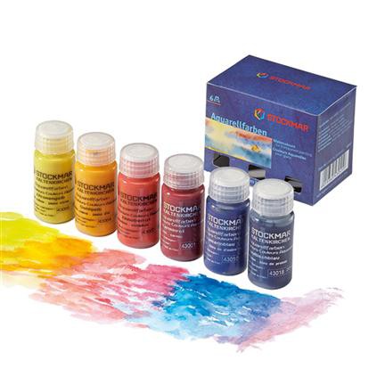 สต้อกมาร์  ชุดสีน้ำ 6 สีพื้นฐาน ขวดละ 20 มล. (รวม 120 มล.) 