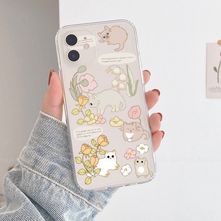 🎉Ready Stock🌟 เคสโทรศัพท์มือถือแบบนิ่ม ใส ลายแมว สําหรับ Samsung S21 S20 FE S22 S21 S20 Plus Ultra Note 20Plus M33 M23 M53