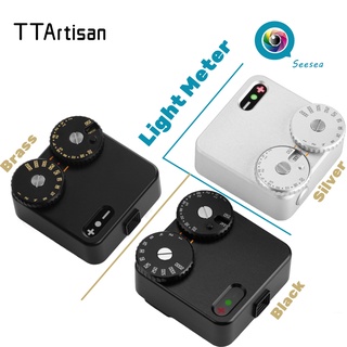 【พร้อมส่ง】TTArtisan Light Meter สองหน้าปัด Cold Shoe กล้องฟิล์ม DSLR เครื่องวัดแสงสำหรับกล้องถ่ายภาพสีทองเหลือง