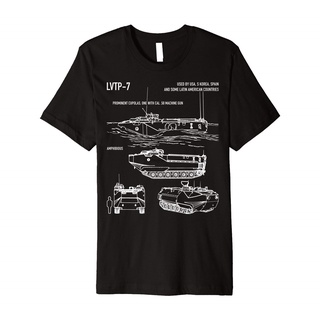 คอลูกเรือเสื้อยืดคอกลมขายดี เสื้อยืดลําลอง แขนสั้น พิมพ์ลาย LTP-7 ault Amphibious ehicle Blueprint พรีเมี่ยม ของขวัญ FIa