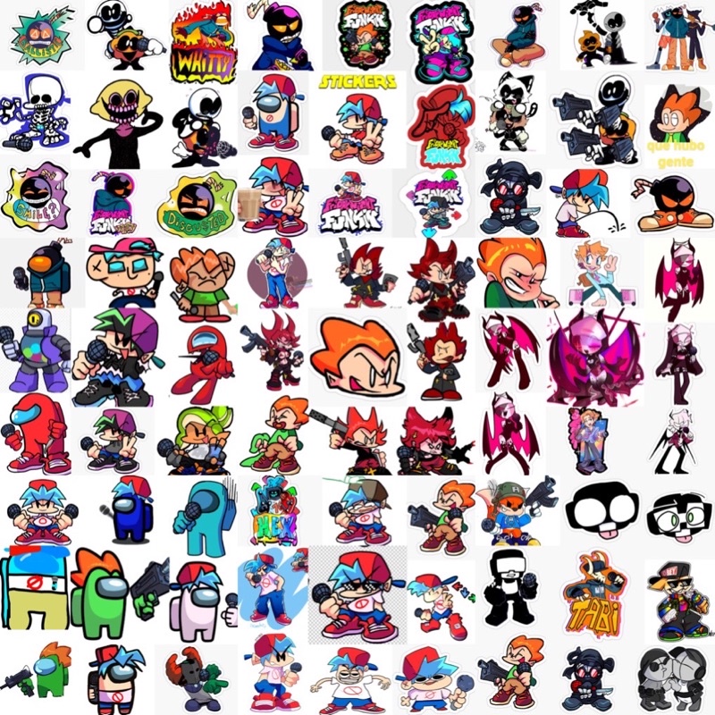 Friday night funkin Sticker photo 62 ภาพกดไหมที่แตกต่างกัน / สติ๊กเกอร์เกม Friday Night Funkin