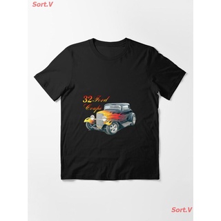 Sort.V CAR 1932 Ford Hot Rod Design Essential T-Shirt เสื้อยืดพิมพ์ลาย เสื้อยืดโลโก้รถ