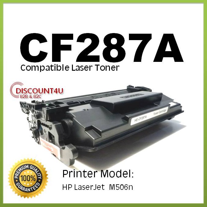Discount4U Toner สินค้าเทียบเท่า CF287A 87A ใช้กับ HP M506M506n/M506dn/M506x/M506dh/MFP M527dn/MFP M