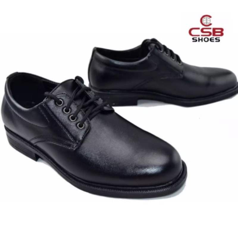 รองเท้า คัชชูหนัง ผู้ชาย แบบ ผูกเชือก CSB 545 ไซส์ 39-46 รองเท้าหนังผูกเชือก  เป็นหนังเทียม นิ่ม  สีดำ
