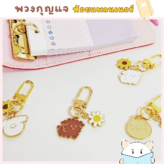 จี้ พวงกุญแจ หมาแมว สีทอง 🐶🐱 ห้อยแพลนเนอร์ Gold Dog Cat Charm Acrylic Key Ring Planner Accessories อะคริลิค mimisplan