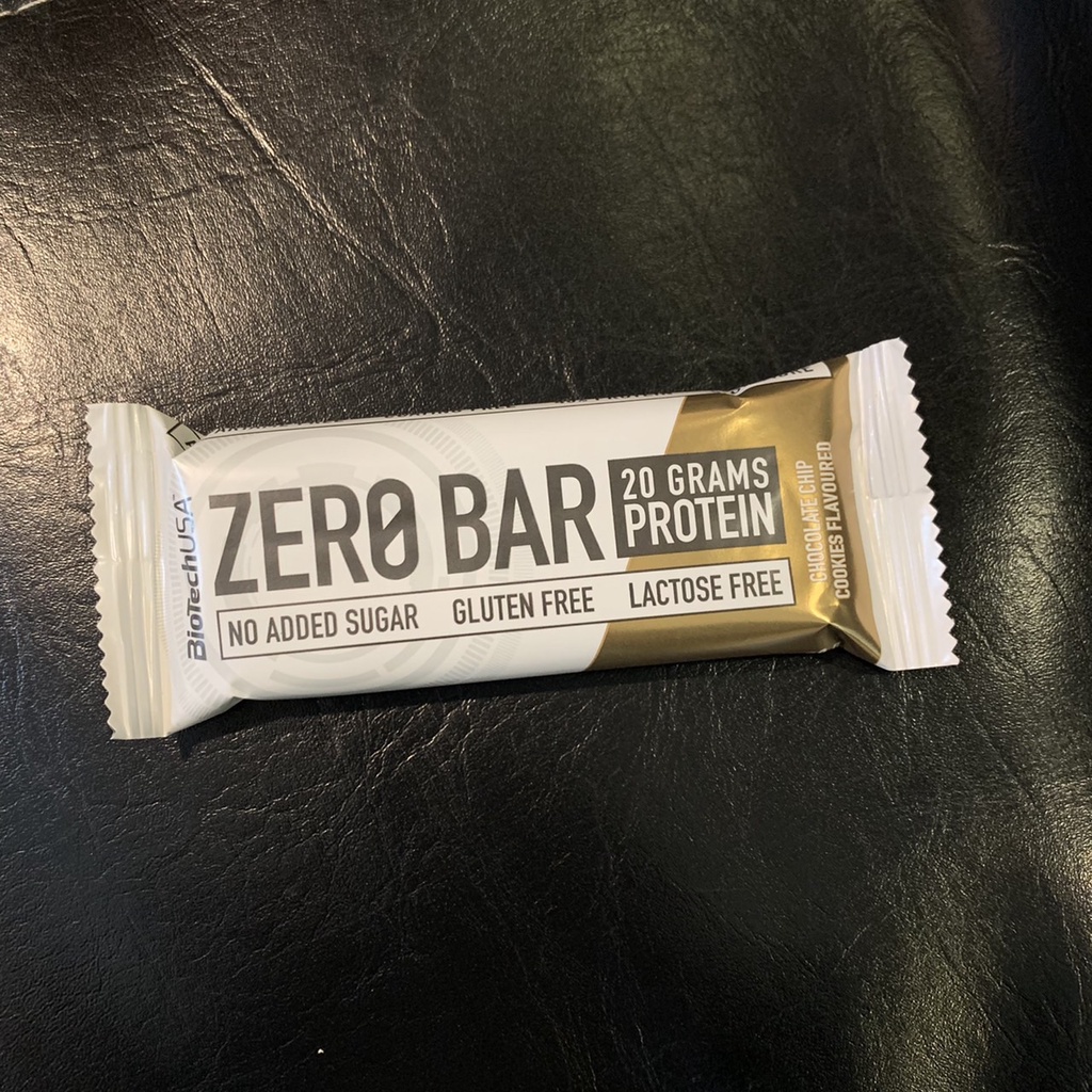 BiotechUSA Zero Bar Protein Bar Chocolate Chip Cookie 50g. ไบโอเทคโปรตีนบาร์ ชนิดแท่ง รสดับเบิ้ลช็อคโกแลต 50กรัม