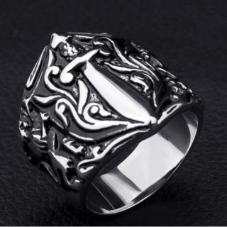 Cincin Stainless Steel Model Pedang Ksatria untuk Pria