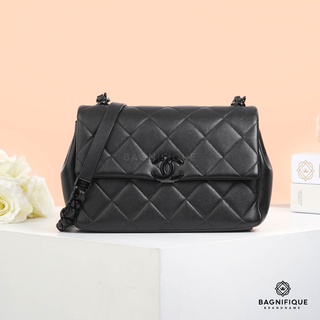 CHANEL FLAP 9 BLACK CAVIAR SOBLACK