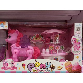 Pony ice cream car รถขายไอศครีม โพนี่ ไอติม โพนี่ ปีกโพนี่มีไฟ และมีเสียงดนตรี รับรองน้องๆชอบแน่นอนค่ะ