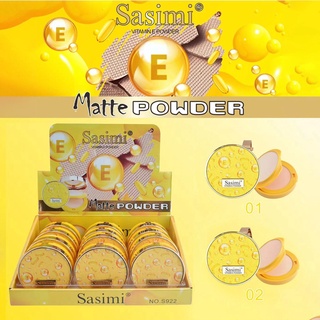 S922 แป้งพัฟ Sasimi แป้ง Powder💥 แป้งตลับ 2ชั้น แป้งพัฟ แป้งพัฟกันแดด แป้งพัฟกันน้ำ แป้งพัฟผสมรองพื้น