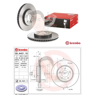 09 A401 11 จานเบรค ล้อ F (ยี่ห้อ BREMBO) รุ่น UV MAZDA Tribute 2.0 2.3 3.0 ปี 2006-&gt;