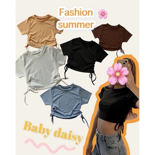 ⚡️babydaisycrop🌸🌸เเฟชั่นเสื้อสายคาเฟ่สุดชิคคคพร้อมส่ง