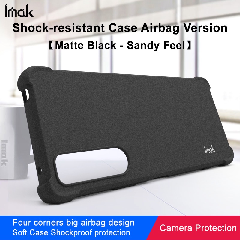 Imak for Sony Xperia 5 IV เคสกันกระแทก Xperia5 4 Soft TPU Case Matte Black Silicone Back Cover
