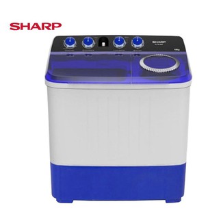 SHARP เครื่องซักผ้ากึ่งอัตโนมัติ 2 ถัง ความจุ 14 กก. รุ่น ES-TW140-BL รับประกันตัวเครื่อง1ปี มอเตอร์ซัก 10ปี