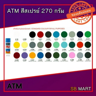 ATM สีสเปรย์ 270 กรัม สำหรับงานเอนกประสงค์ โมเดล พลาสติก โลหะ ไม้