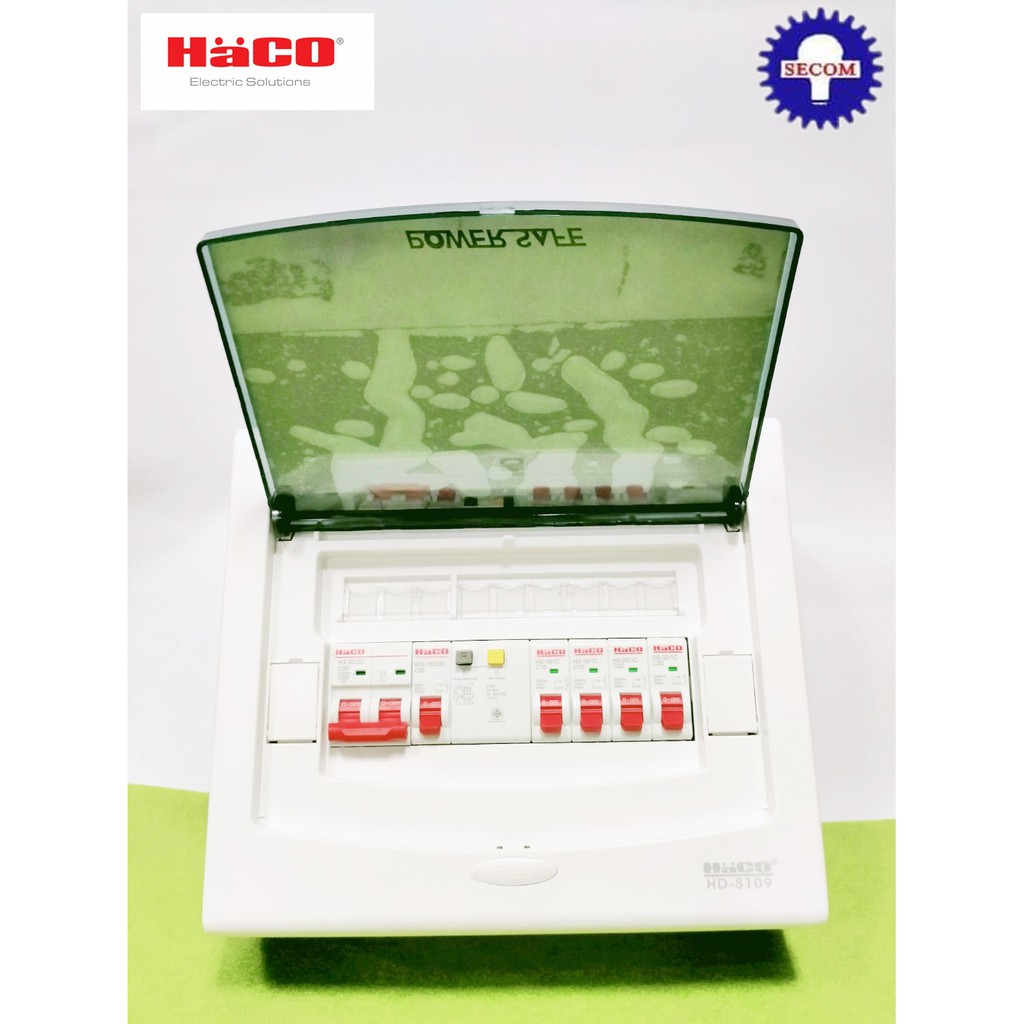 HACO MR9/50-4 Consumer Unit Full Set MAIN RCBO 2P 50A 9 ช่อง + ลูกย่อย 4 ตู้คอนซูมเมอร์ ของแท้เป็นตั