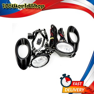 Fog Lamp Spot light + Cover สี Black Jazz Fit V-Tech Honda 4 ประตู ปี2007