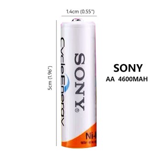 Sony ถ่านชาร์จ AA 4600 mAh NIMH Rechargeable Battery 6 ก้อน