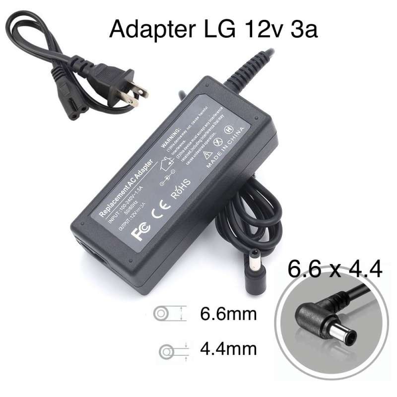 ลดราคา LG Adapter 12V/2A 6.6 x 4.4mm หัวเข็ม (Black) #ค้นหาเพิ่มเติม สายต่อจอ Monito HDMI High Speed HDTV Lightning