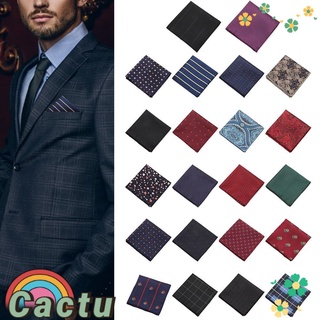 Cactu ผ้าเช็ดหน้าผู้ชาย แฟชั่น Paisley Pocket square Hankies