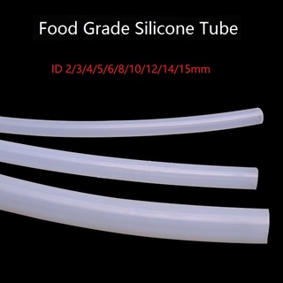 1/3 เมตร   Food Grade Silicone Tube หลอดซิลิโคนใส เกรดอาหาร ID 2/3/4/5/6/8/10/12/14/15 มม. ท่อยางนิ่ม ยืดหยุ่น เชื่อมต่อน้ําดื่ม หลอดอุณหภูมิสูง ปลอดสารพิษ Food Grade Silicone Tube