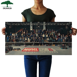 Dlkklb Avengers โปสเตอร์สติ๊กเกอร์ลาย Avengers Vintage10 สําหรับติดตกแต่งผนังห้องนั่งเล่น