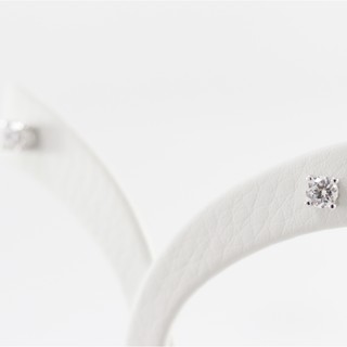 LALITA.BKK - Round Diamond Stud Earrings ต่างหูเพชร CZ กลม 4 เตย