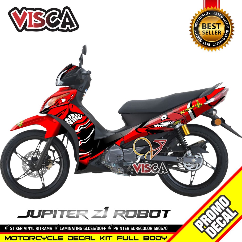 Jupitr Z1 Full Body Decal Jupitr Z1 สติกเกอร์ Juupitr Z1 Full Block shark motif
