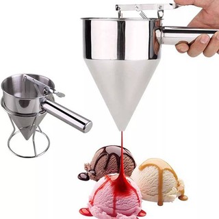 ที่หยอดแป้ง Waffle Pancake Batter Dispenser Funnel Octopus Balls Tools Meatball Funnel with rack fishball tool