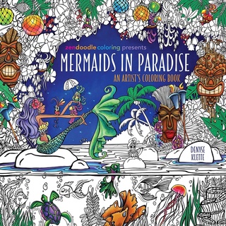 สมุดระบายสีผู้ใหญ่ Mermaids in Paradise นางฟ้าที่สวยงามกับนางเงือกในสวรรค์ By Denyse Klette