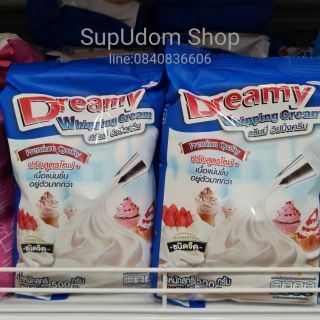 วิปปิ้งครีม ดรีมมี่ ชนิดจืด 500กรัม dreamy whipping cream ผงวิปปิ้งครีม