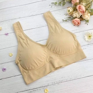 เสื้อชั้นในทรงสปอร์ตบรา สาวอวบใส่ได้มี 3 ไซต์ผ้านุ่มยืดได้เยอะใส่สบายไม่มีตะขอหลัง ชุดชั้นในไซต์ใหญ่