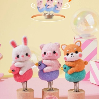 อุปกรณ์ทำตุ๊กตาปักขนเฟลท์ งานฝีมือ New DIY Non-Finished Doll Wool Felt Kit Needle Felting Kit Animal Pet Doll for Needle Material Bag Pack for Women and Beginner Non Finished